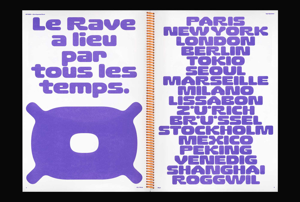 Express Type: 8000 Type Specimen
