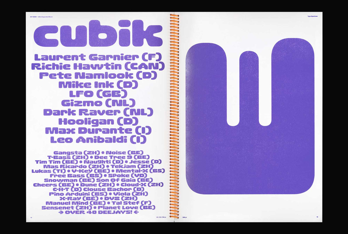Express Type: 8000 Type Specimen