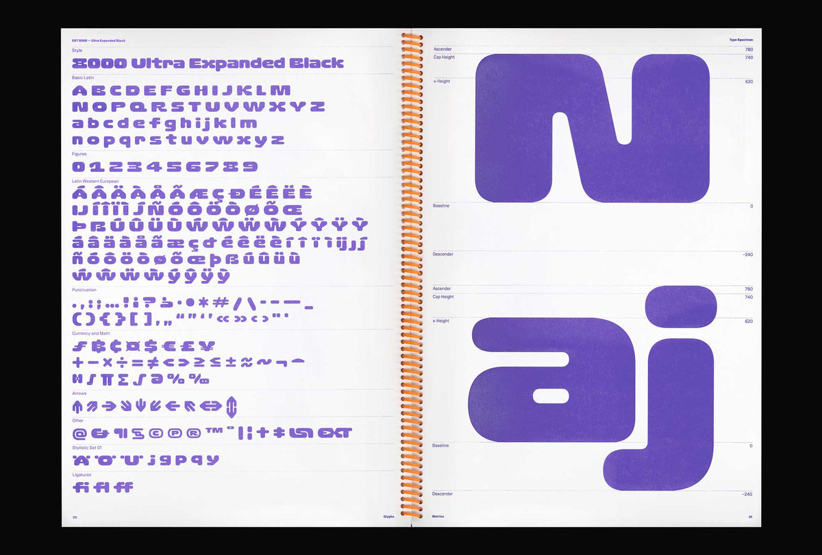 Express Type: 8000 Type Specimen